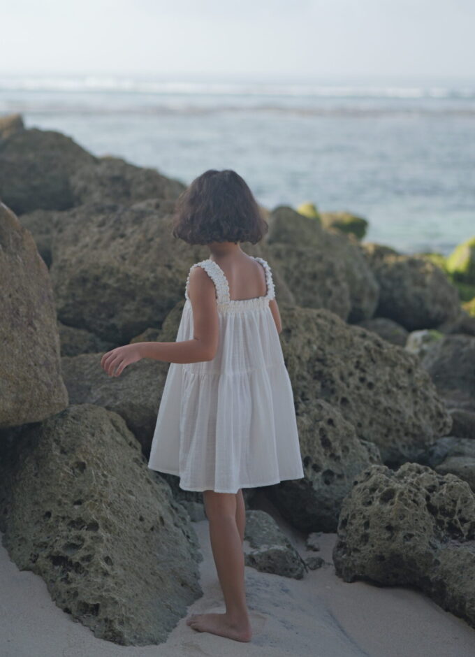 Smocked Dress - Ivory